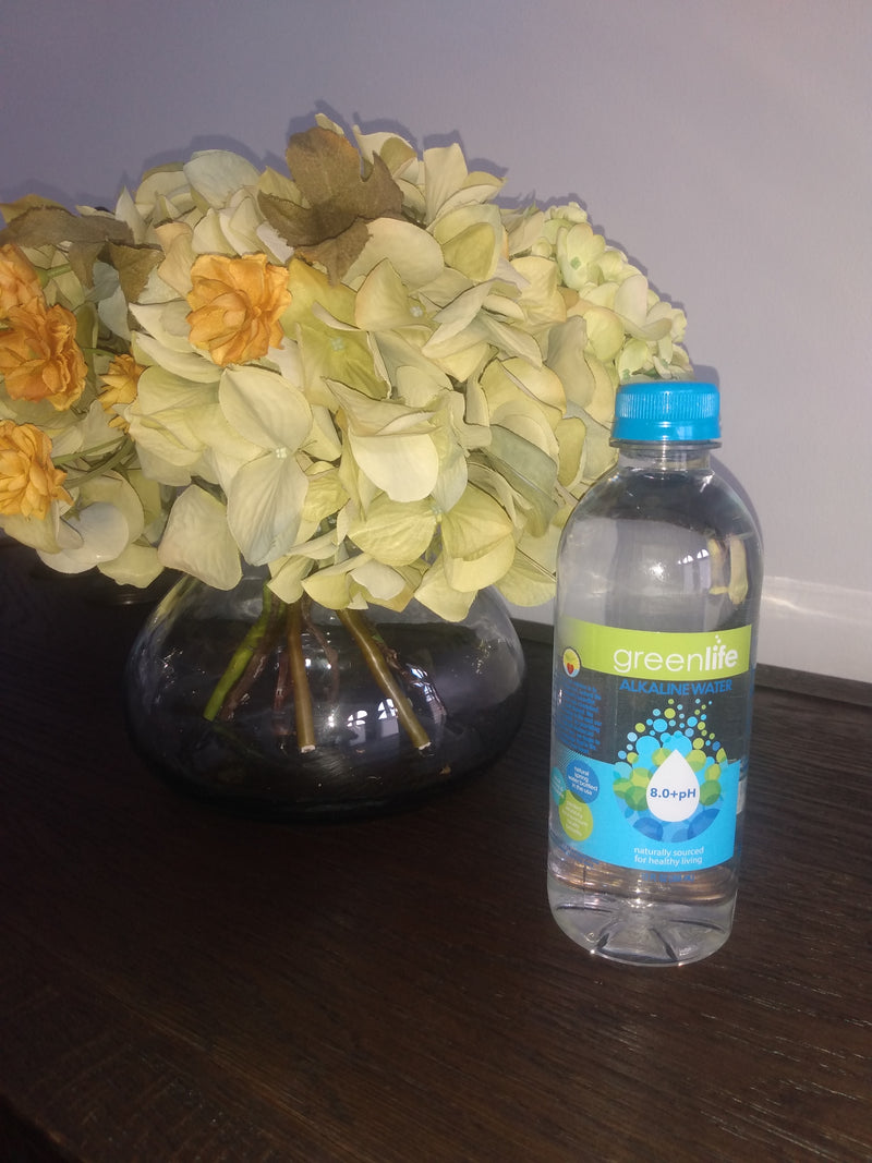 1 Case of 24 GreenLife Natural Alkaline Spring Water 8.0+ pH 12 oz / 355 ml